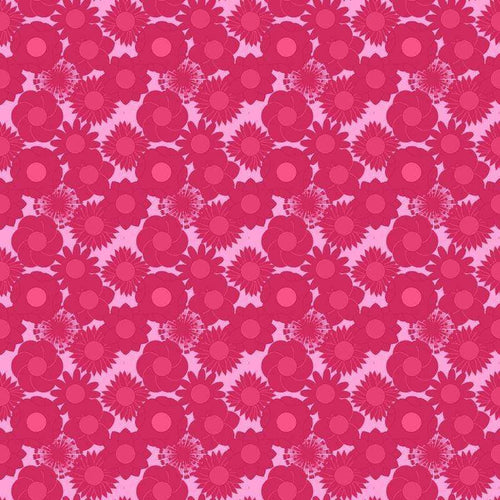Seamless floral pattern in shades of pink