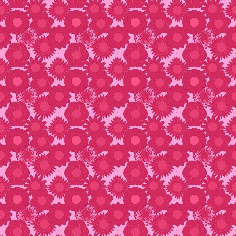 Seamless floral pattern in shades of pink