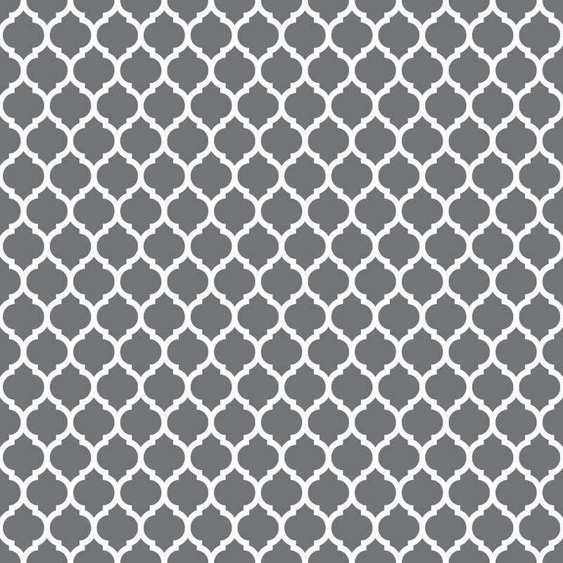 Seamless gray arabesque tile pattern