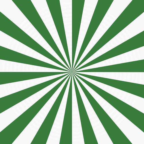 Radiating green and white striped pattern