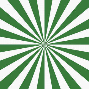 Radiating green and white striped pattern
