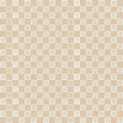 Abstract geometric pattern with white lines on a tan background