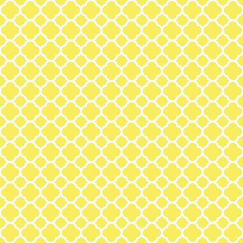 A seamless yellow quatrefoil pattern