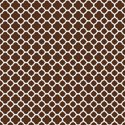 Seamless brown quatrefoil pattern