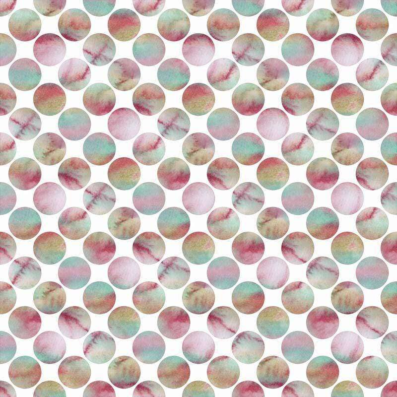 Watercolor painted circular patterns on a seamless background