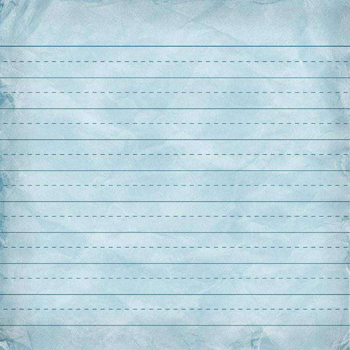 A light blue textured paper with dashed line patterns