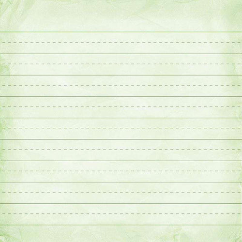 Distressed green paper background with horizontal dashed lines