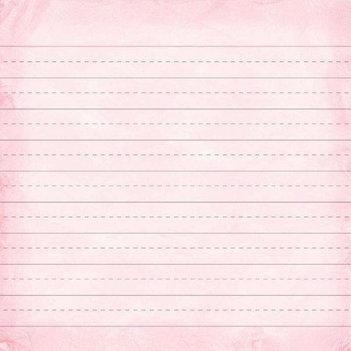Soft pink watercolor background with dashed horizontal lines
