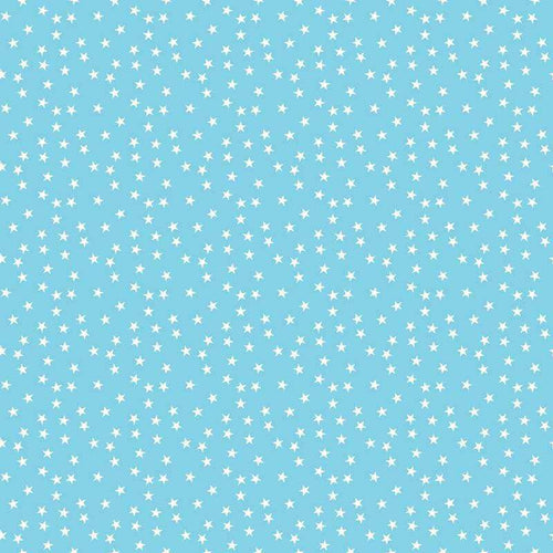 Light blue background with delicate white star pattern