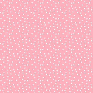 Pink background with small white stars pattern