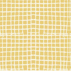Abstract golden square tiles pattern on a creamy background