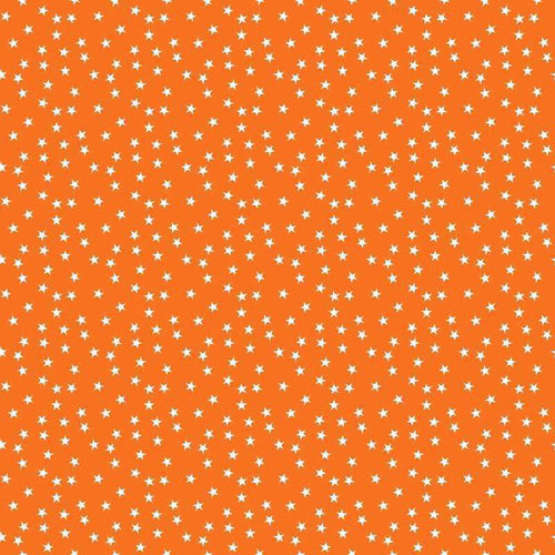 Small white stars on an orange background