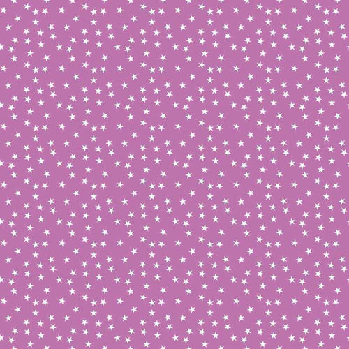 small white stars on a pink background