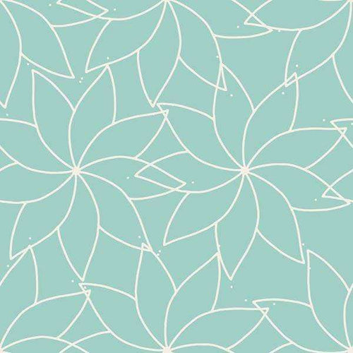 Simplistic floral pattern on a pastel background
