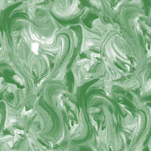 Abstract green swirled marbling pattern