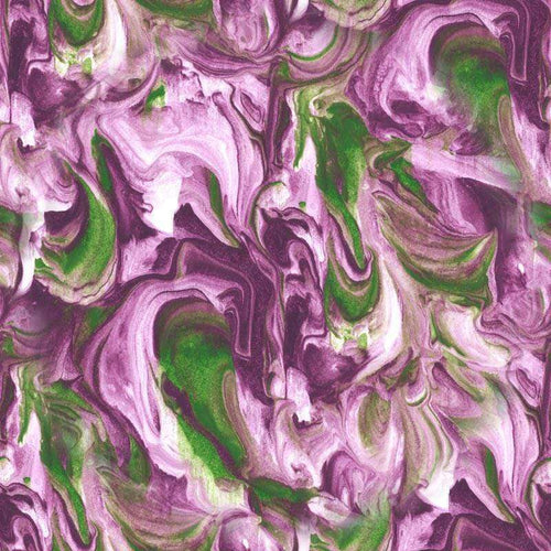 Abstract swirled pattern in shades of purple and green