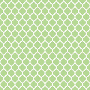 Geometric Moroccan pattern in mint and off-white colors
