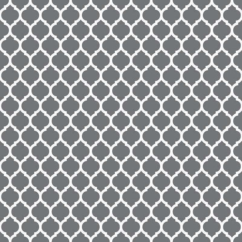 Seamless grayscale quatrefoil lattice pattern