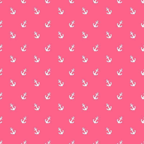 Pink background with white anchor pattern