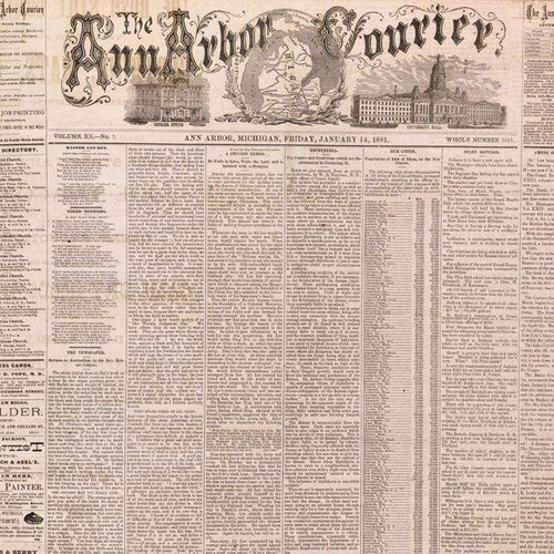 Old newspaper pattern with antique typography