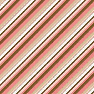 Diagonal striped pattern in shades of pink and brown