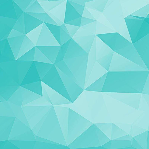Low poly geometric pattern in shades of aquamarine