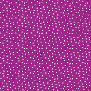 Small white stars on a purple background