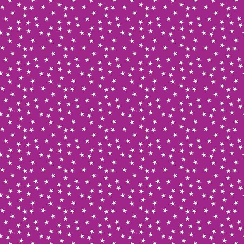Small white stars on a purple background