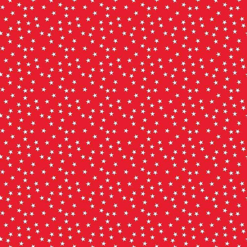Red background with white stars repeating pattern