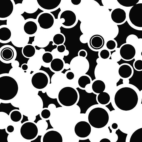 Abstract black and white bubble pattern