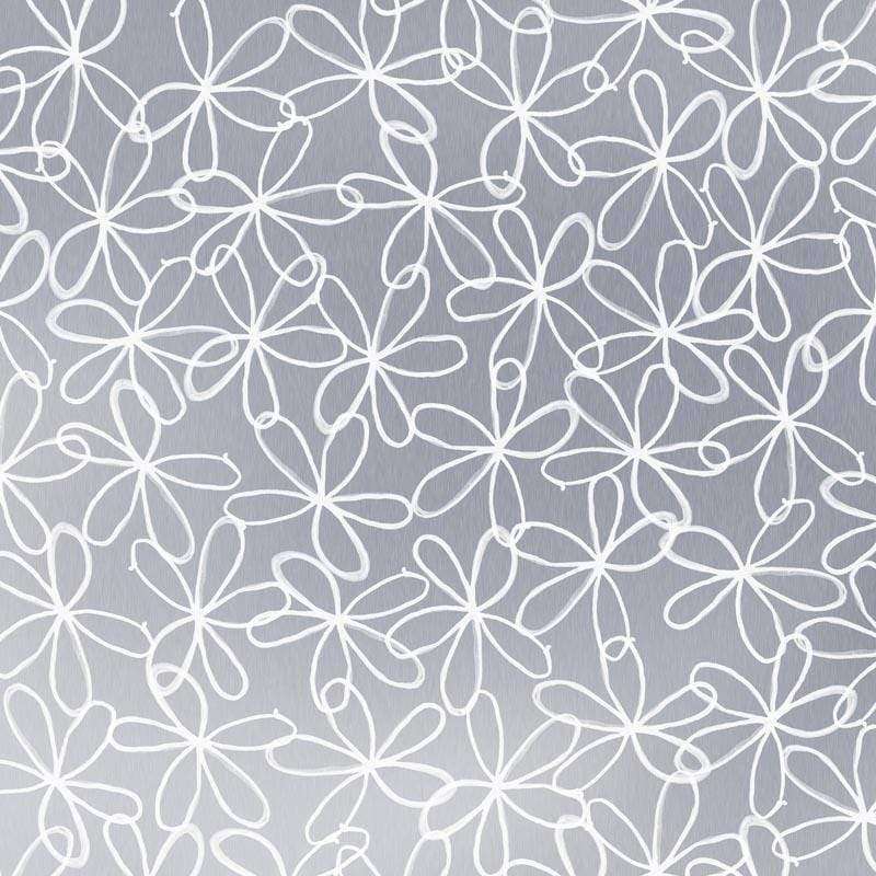 Abstract floral lace pattern on a grey background