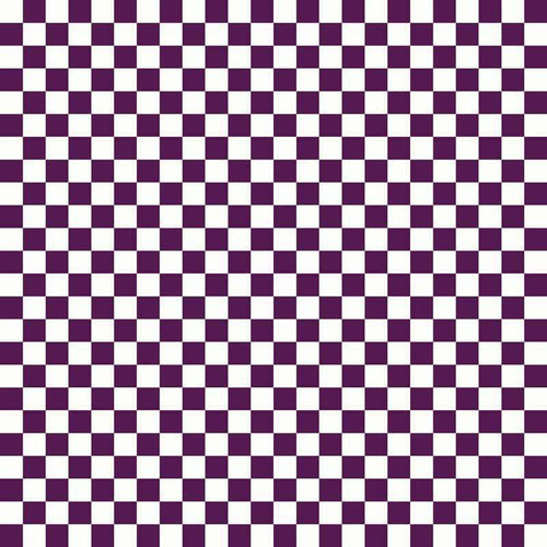 Checkerboard pattern with alternating purple and white squares
