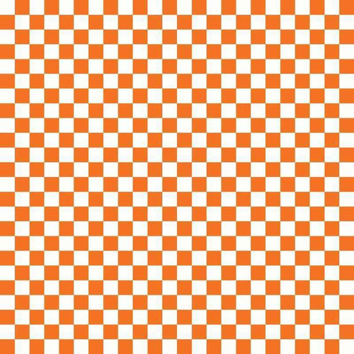 Orange and white classic checkered pattern