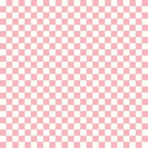 Pink and white checkered gingham pattern