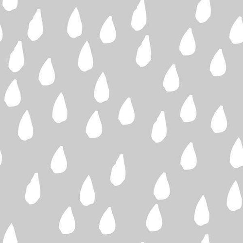 Monochrome raindrop pattern on a gray background