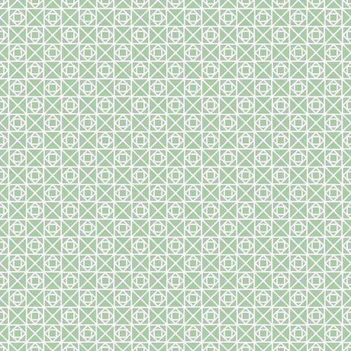 Green and white geometric pattern