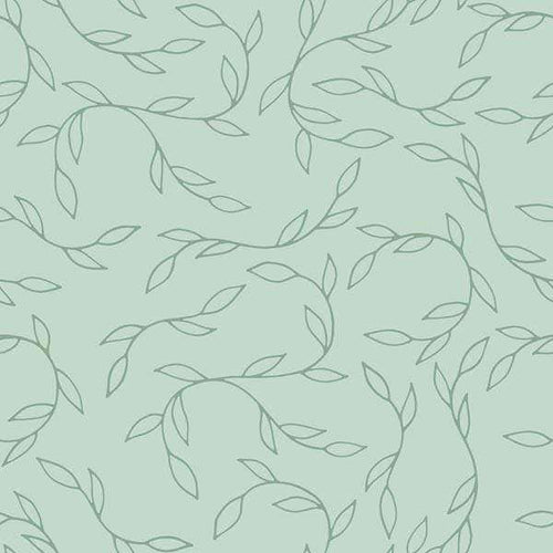 Soft sage green background with delicate willow branch outlines