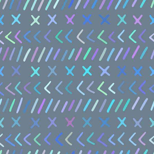 Abstract crafting stitch pattern with a cool color palette