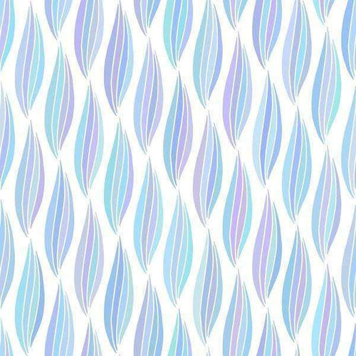 Seamless leaf pattern in calming blues and purples