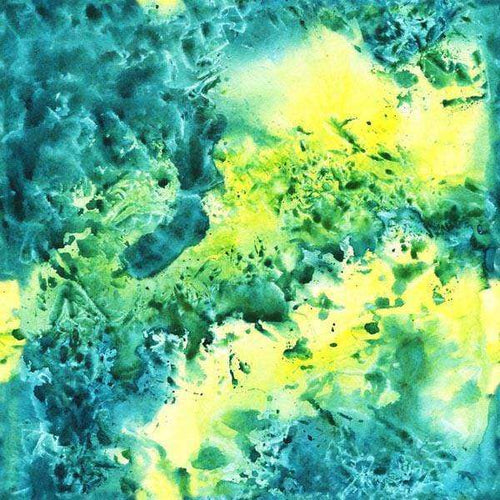 Abstract watercolor pattern with blue and yellow hues