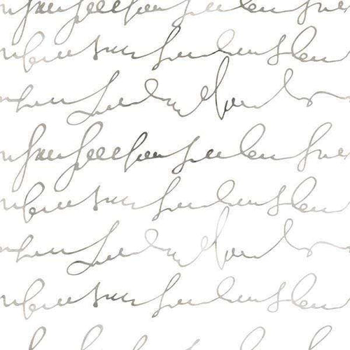 Swirling cursive writing in grayscale