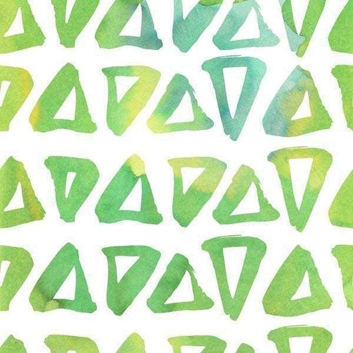 Abstract green watercolor triangle pattern