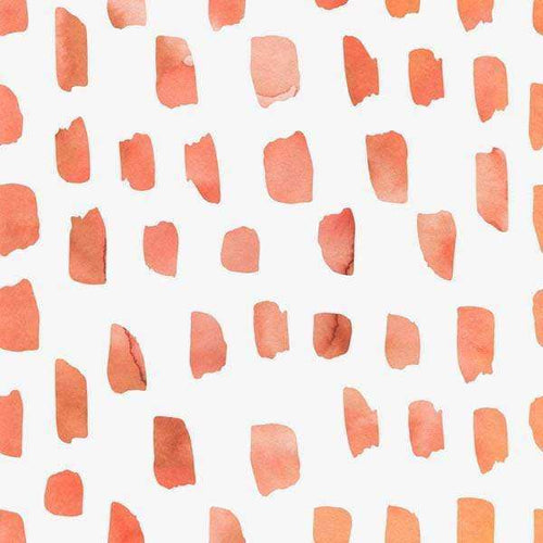 Abstract watercolor coral blobs on a white background