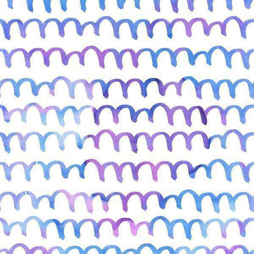 Watercolor wave pattern in shades of blue and purple