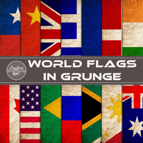 World Flags in Grunge