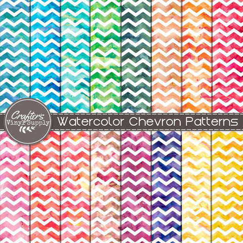 Watercolor Chevron Patterns