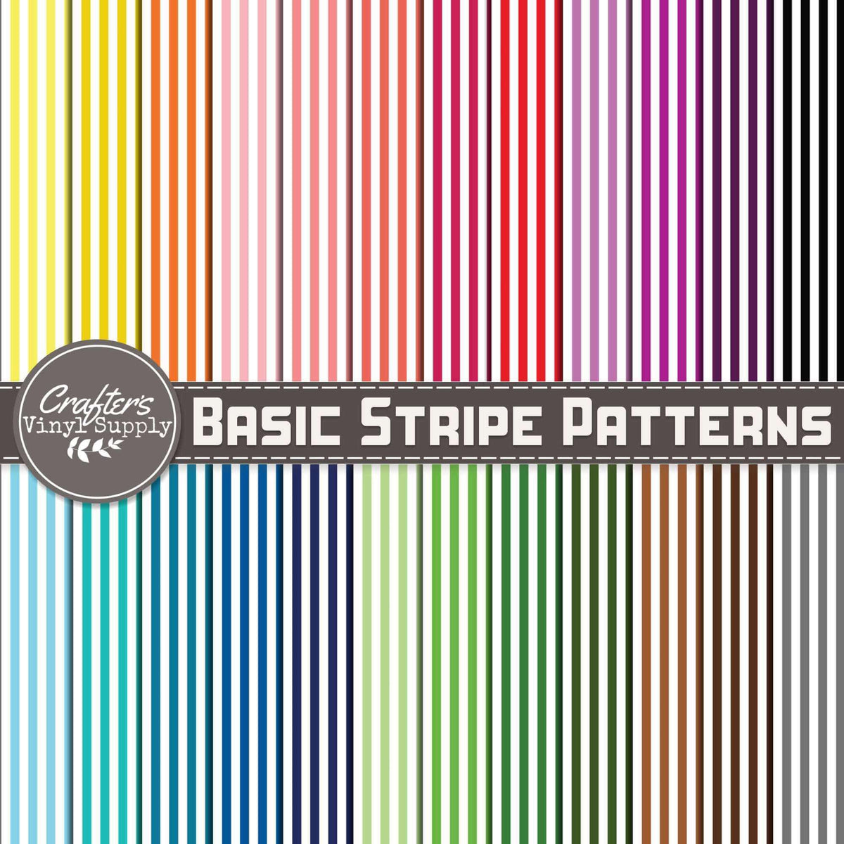 Basic Stripe Patterns – Crafter's Vinyl Supply