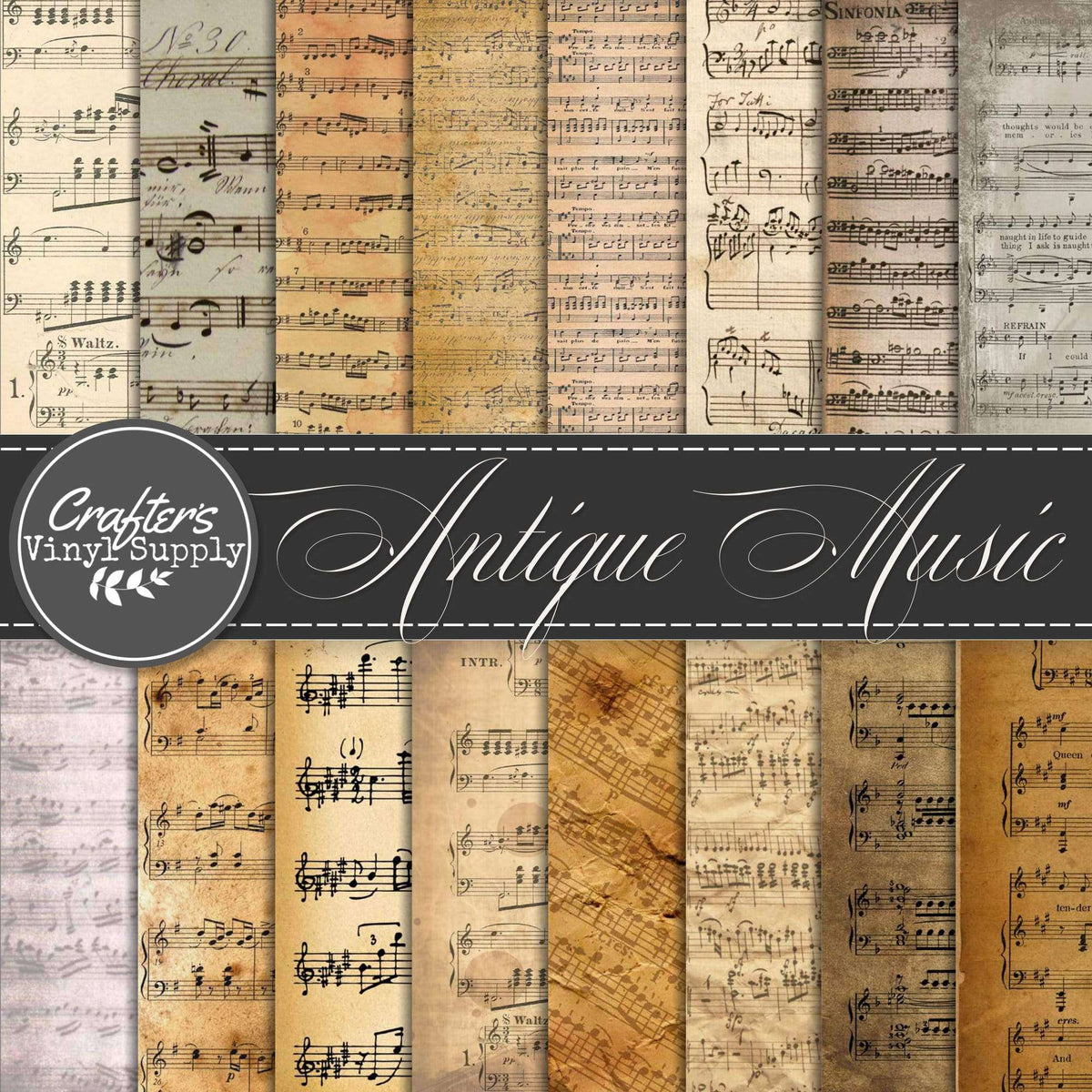 Antique Music Patterns – Crafter's Vinyl Supply