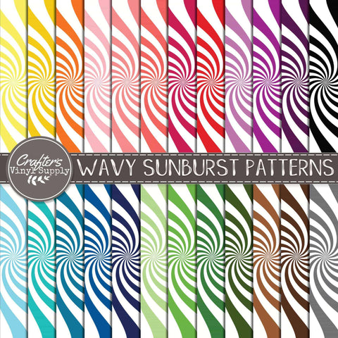 Wavy Sunburst Patterns