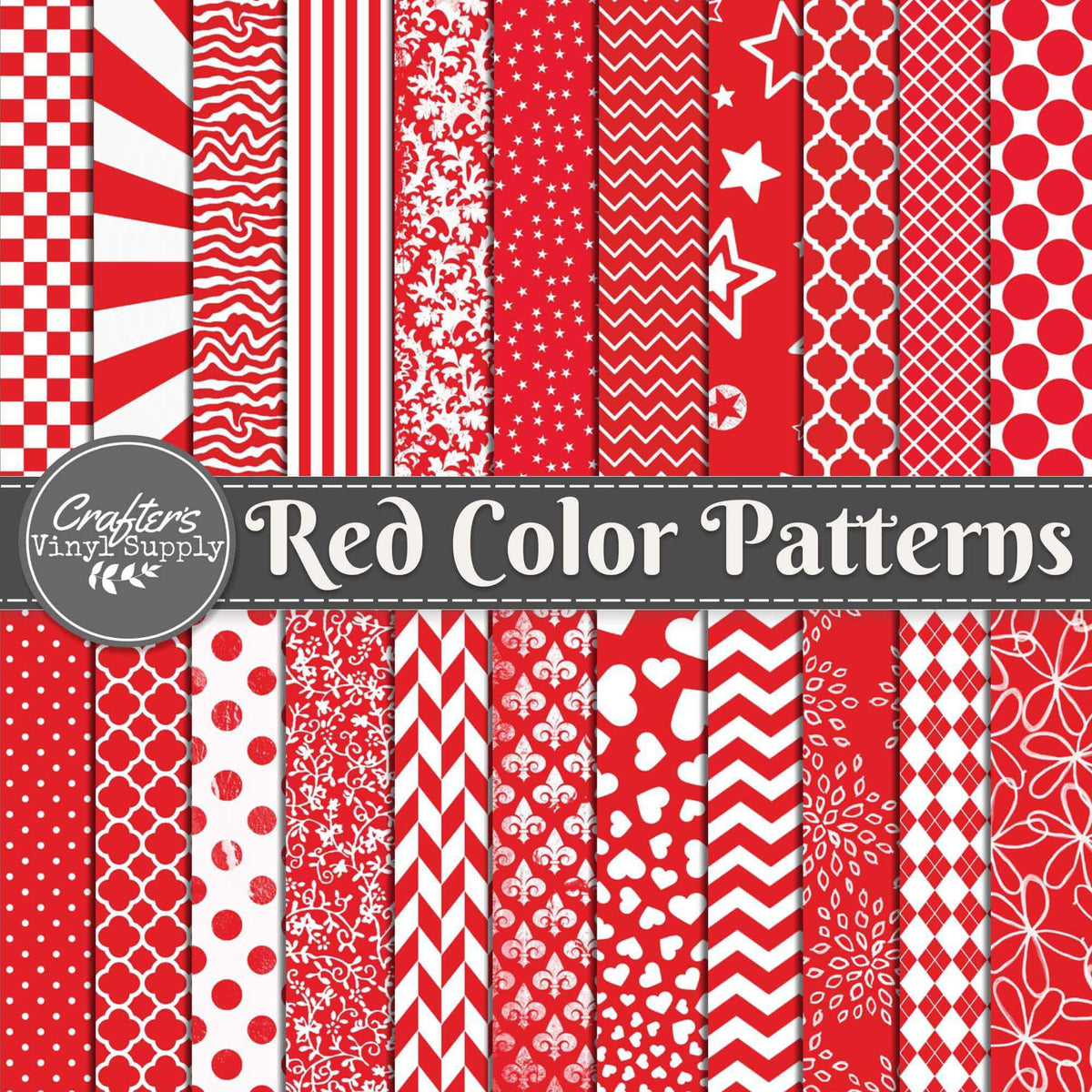 Red Color Patterns – Crafter's Vinyl Supply